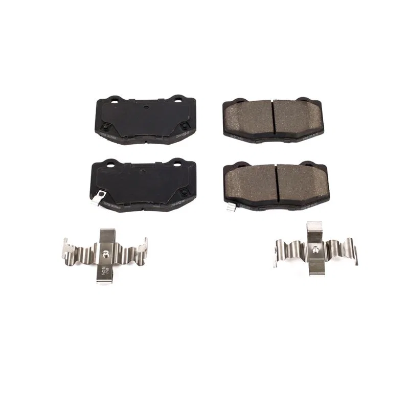 17-1718 – POWERSTOP Brake Pad, FMSI Number D1718 Ceramic Brake Pads Set Of 4 With Premium Stainless Steel Hardware